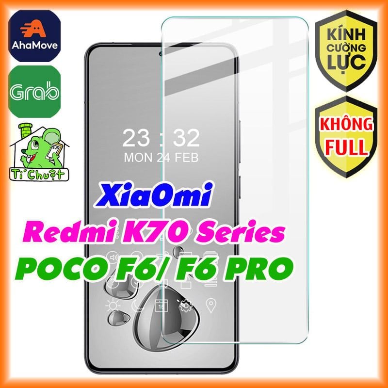 Kính CL Xiaomi Redmi K70/ K70e/ K70 PRO/ ULTRA- POCO F6 PRO Cường Lực Không FULL 2.5D-9H-0.26mm