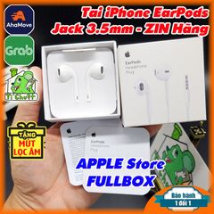 Tai Nghe EarPods Jack 3.5mm iPhone 5/ 6/ 6s Plus ZIN Chính Hãng APPLE STORE FULLBOX