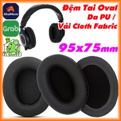 Đệm Mút Da PU/ Vải Coth Mesh Fabric Tai Nghe Oval 9.5 x 7.5 cm Headphones HAVIT Dạng Bầu Dục 95x75 mm