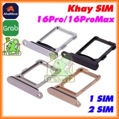 Khay Sim iPhone 16 PRO / 16 PRO MAX bản 1 SIM/ 2 SIM ZIN có Ron Chống Nước & Lẫy Giữ Sim
