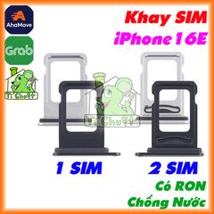 Khay Sim iPhone 16E bản 1 SIM/ 2 SIM ZIN có Ron Chống Nước & Lẫy Giữ Sim