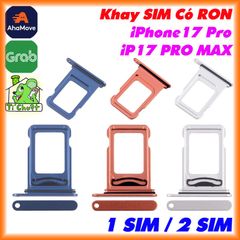 Khay Sim iPhone 17 PRO / 17 PRO MAX bản 1 SIM/ 2 SIM ZIN có Ron Chống Nước & Lẫy Giữ Sim