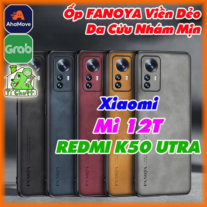 Ốp Lưng Xiaomi Mi 12T/ Redmi K50 ULTRA FANOYA Da Cừu Viền Dẻo TPU