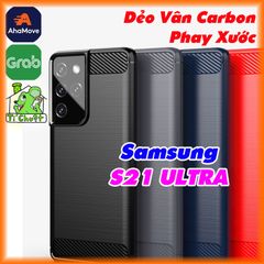 Ốp Lưng Samsung S21 ULTRA Dẻo Carbon Phay Xước Chống Sốc