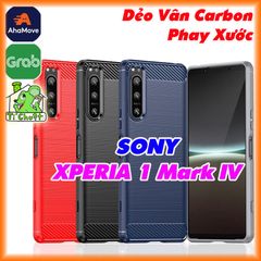 Ốp Lưng SONY XPERIA 1 IV Dẻo Vân 3D Carbon Phay Xước Chống Sốc