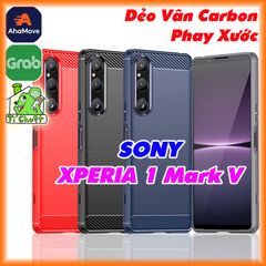 Ốp Lưng SONY XPERIA 1 V Dẻo Vân 3D Carbon Phay Xước Chống Sốc