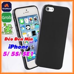 Ốp lưng iPhone 5 5s SE 2016 (SE1) Dẻo Đen Nhám