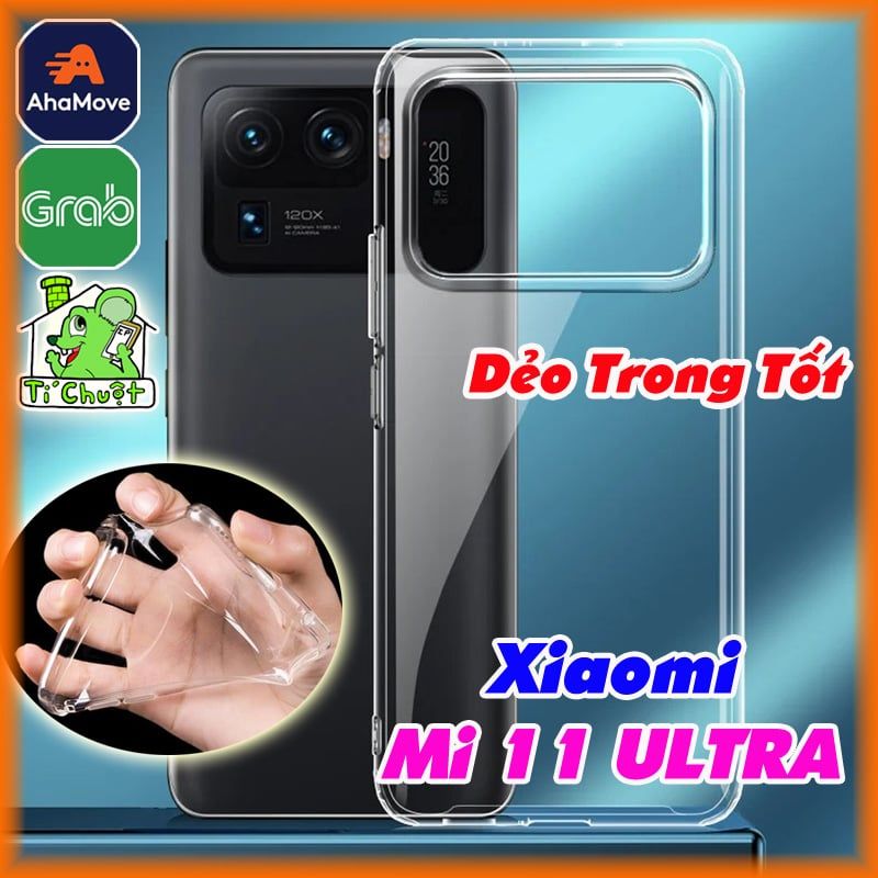 Ốp Lưng Xiaomi Mi 11 Ultra Silicon Loại Tốt Dẻo Trong Suốt