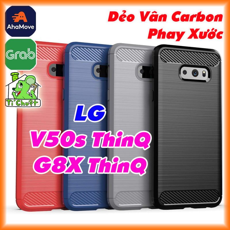 Ốp Lưng LG V50s / G8X ThinQ 5G Dẻo Carbon Phay Xước Chống Sốc