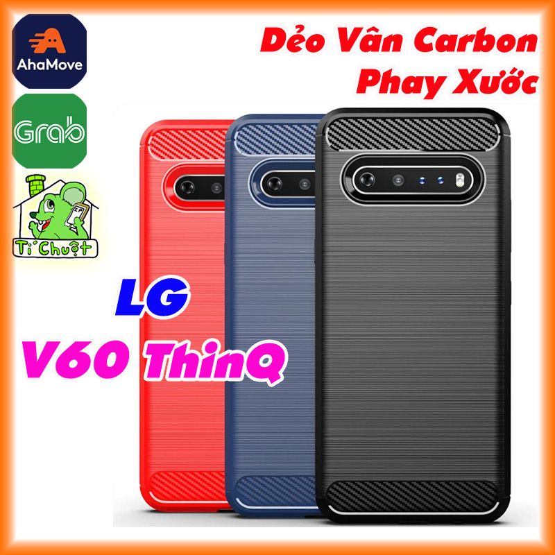 Ốp Lưng LG V60 ThinQ 5G Dẻo Carbon Phay Xước Chống Sốc