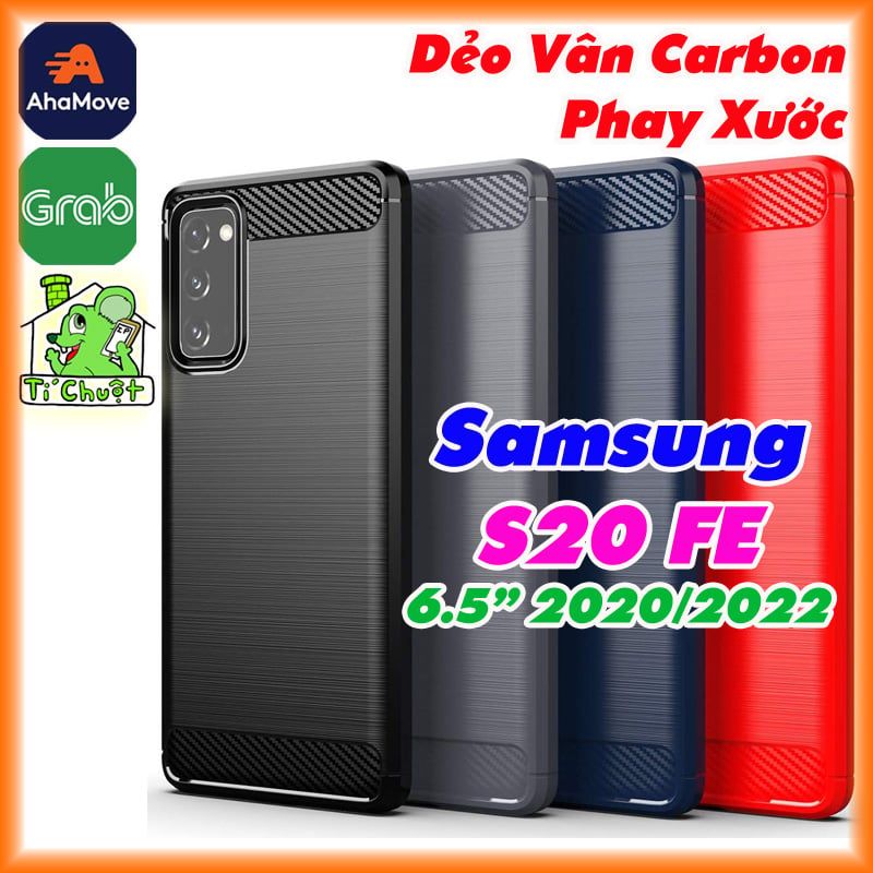 Ốp Lưng Samsung S20 FE 2020/2022 Dẻo Carbon Phay Xước Chống Sốc