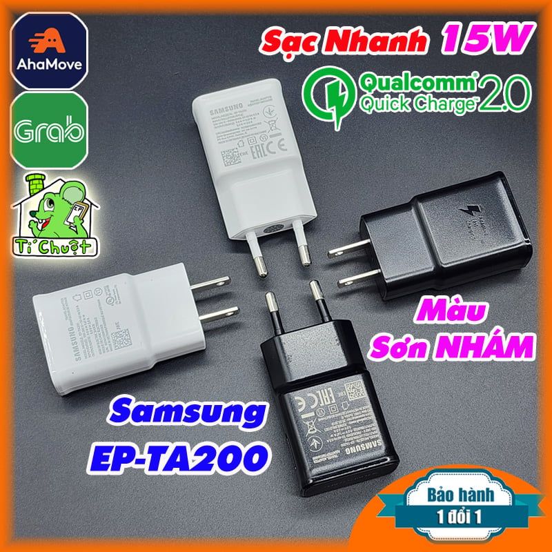 Sạc Nhanh Samsung EP- TA200 15W 9V-1.67A Sơn NHÁM ZIN Chính Hãng S10