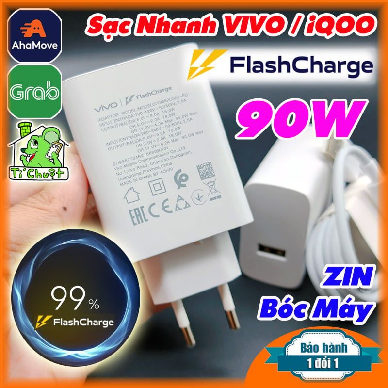 Sạc Siêu Nhanh 90W Flash Charge VIVO / iQOO ZIN Chính Hãng