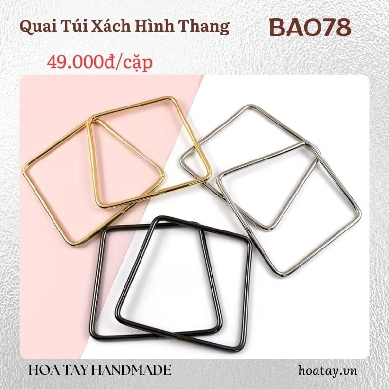 Quai Túi Xách Hình Thang BA078 – Thiết Kế Cá Tính, Tôn Dáng Túi Hiện Đại