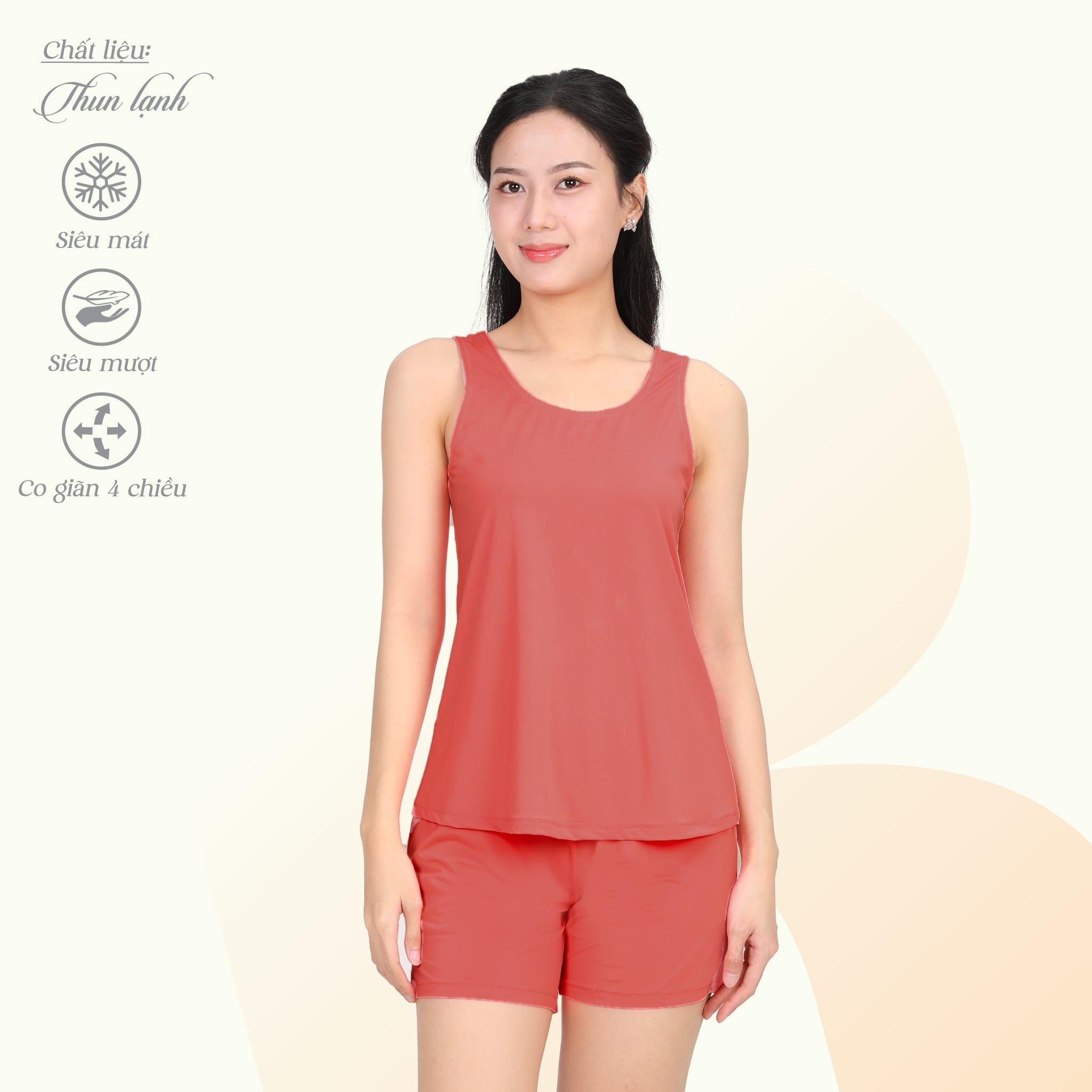 Set đồ bộ nữ kiểu quần đùi chất thun lạnh siêu bền bản 015p 2139
