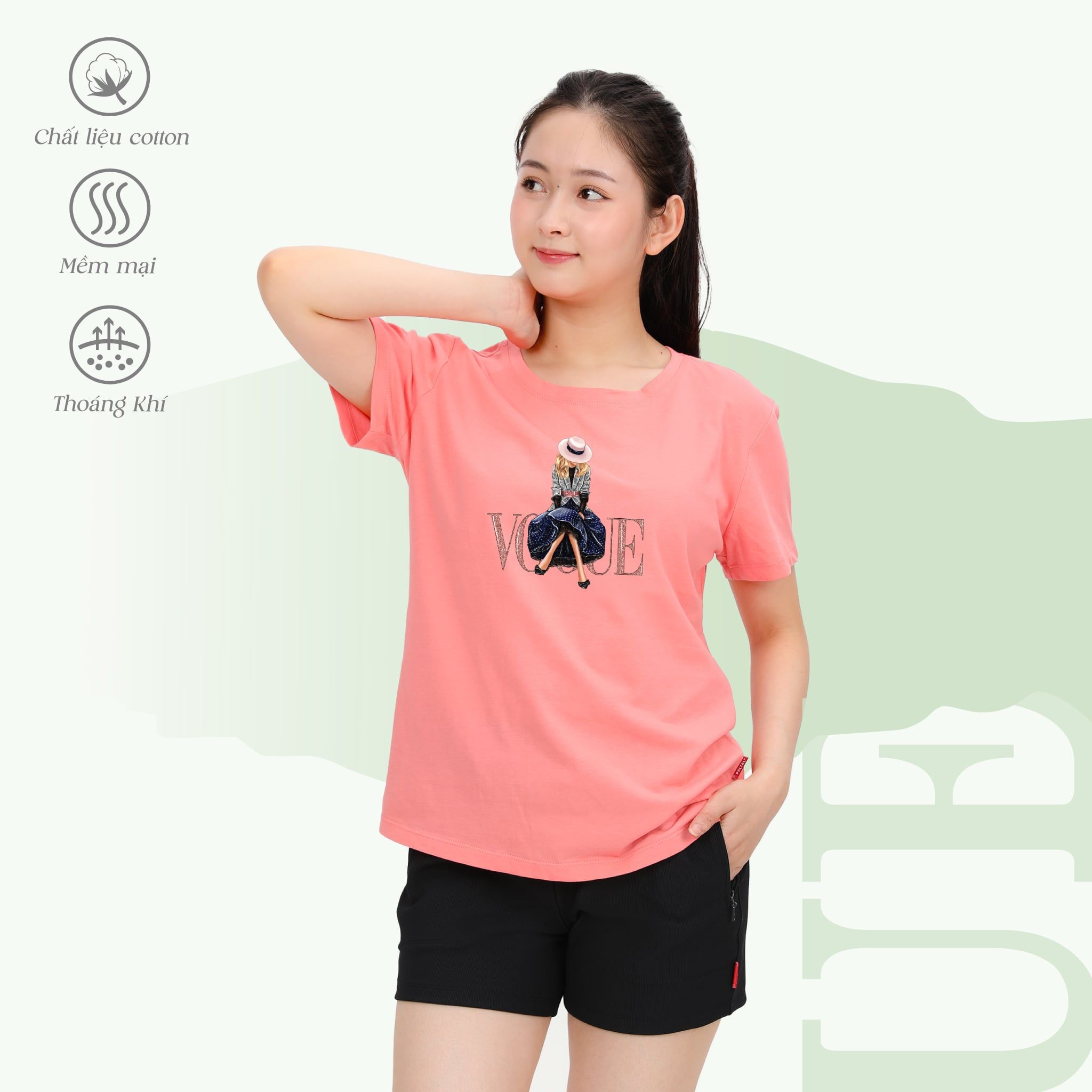 Áo thun nữ form suông chất cotton siêu mát 020p 0942
