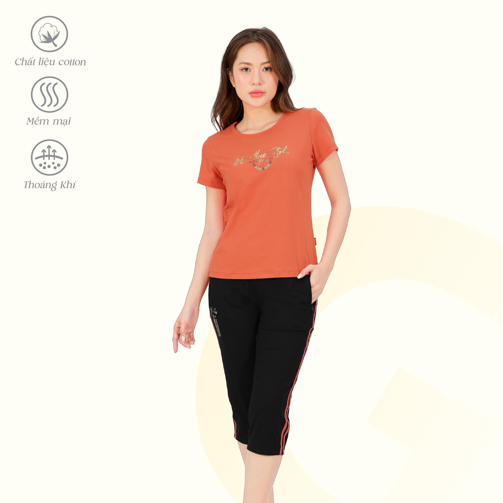 Set đồ bộ nữ 3:1 kiểu quần lửng tay ngắn chất cotton siêu mát 194p 4323