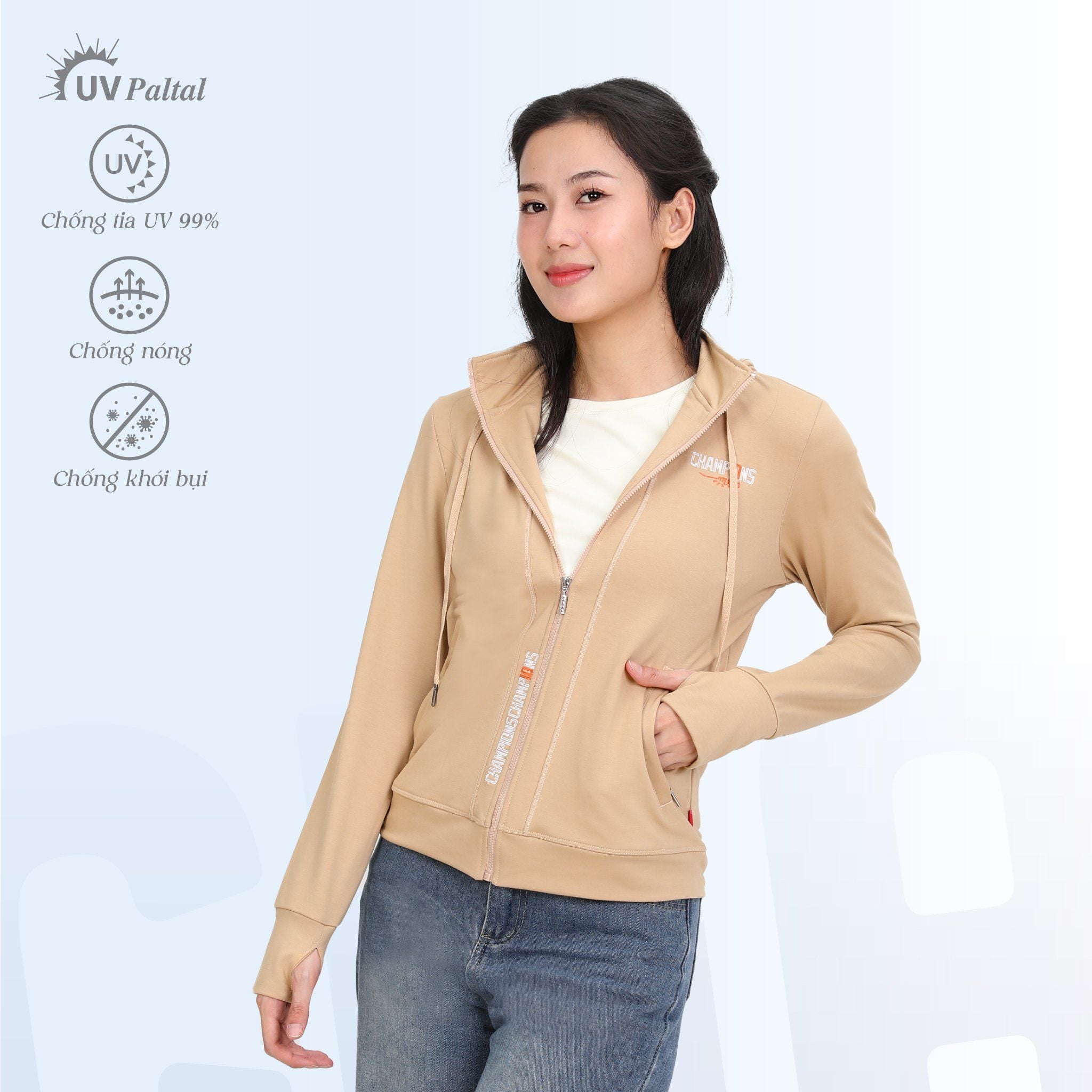 Áo khoác nữ chống nắng, chống UV chất vảy cá tc 431p 1312