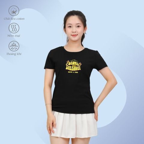 Áo thun nữ tay ngắn Cổ Tròn Form Suông chất cotton siêu mát 020p 0317