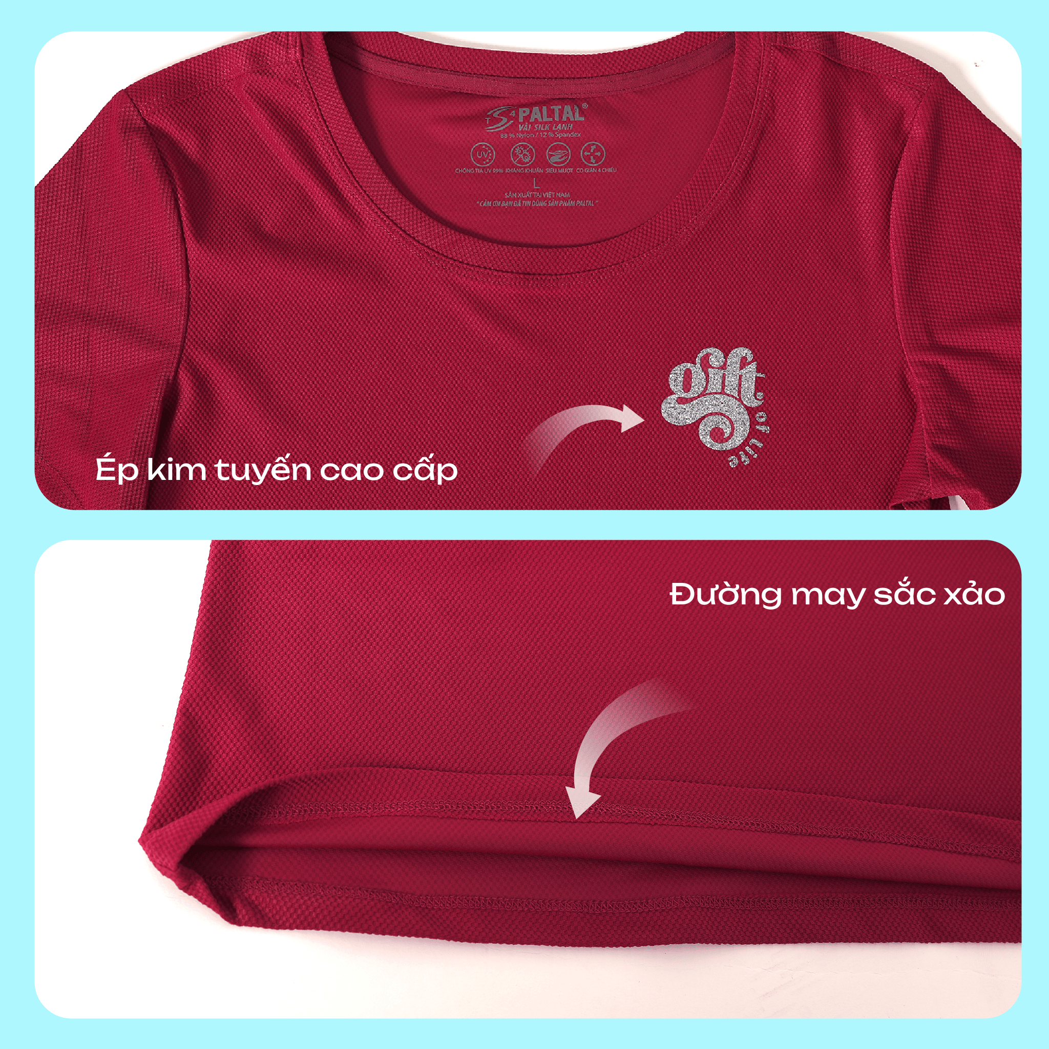 Áo thun nữ cổ tròn tay ngắn chất silk lạnh siêu mát co dãn 4 chiều  370p 0360