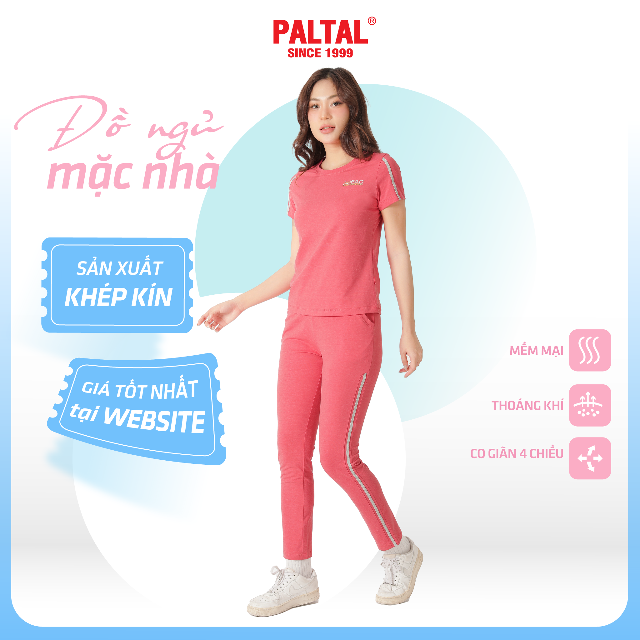 Set đồ bộ nữ kiểu quần dài tay ngắn 193p 3219