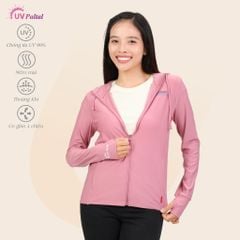 Áo khoác nữ chống nắng, chống UV chất poly cát logo UV đổi màu 311p 1297