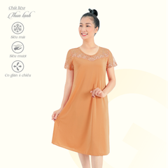 Áo ngủ, Váy ngủ tay ngắn chất thun lạnh siêu bền 012p 8003