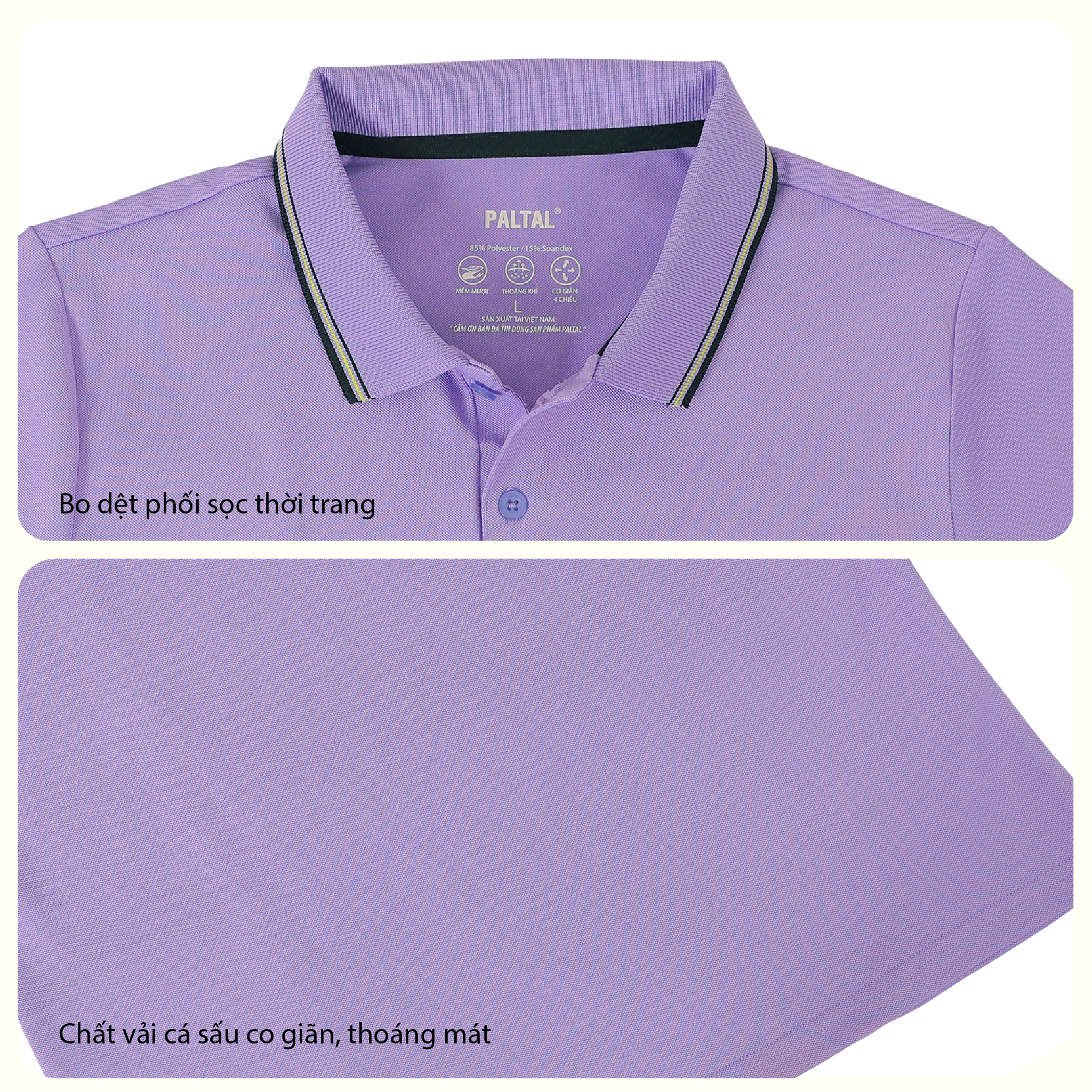Áo thun nữ tay ngắn cổ polo form suông chất Poly co dãn 4 chiều 310p 0378