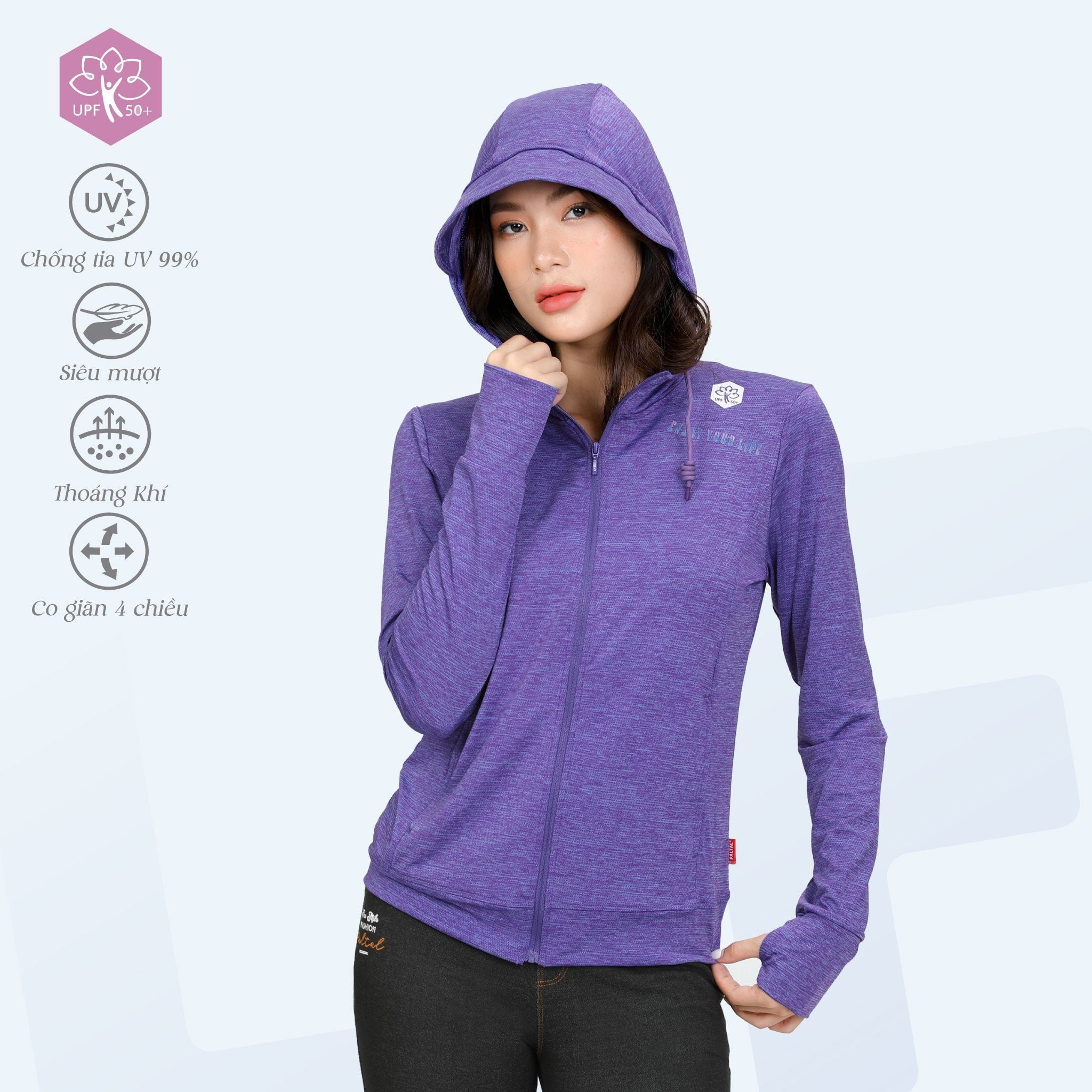 Áo khoác nữ chống nắng, chống UV chất melan lưới 341p 1307