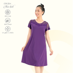 Áo ngủ, Váy ngủ tay ngắn chất thun lạnh siêu bền 012p 8003