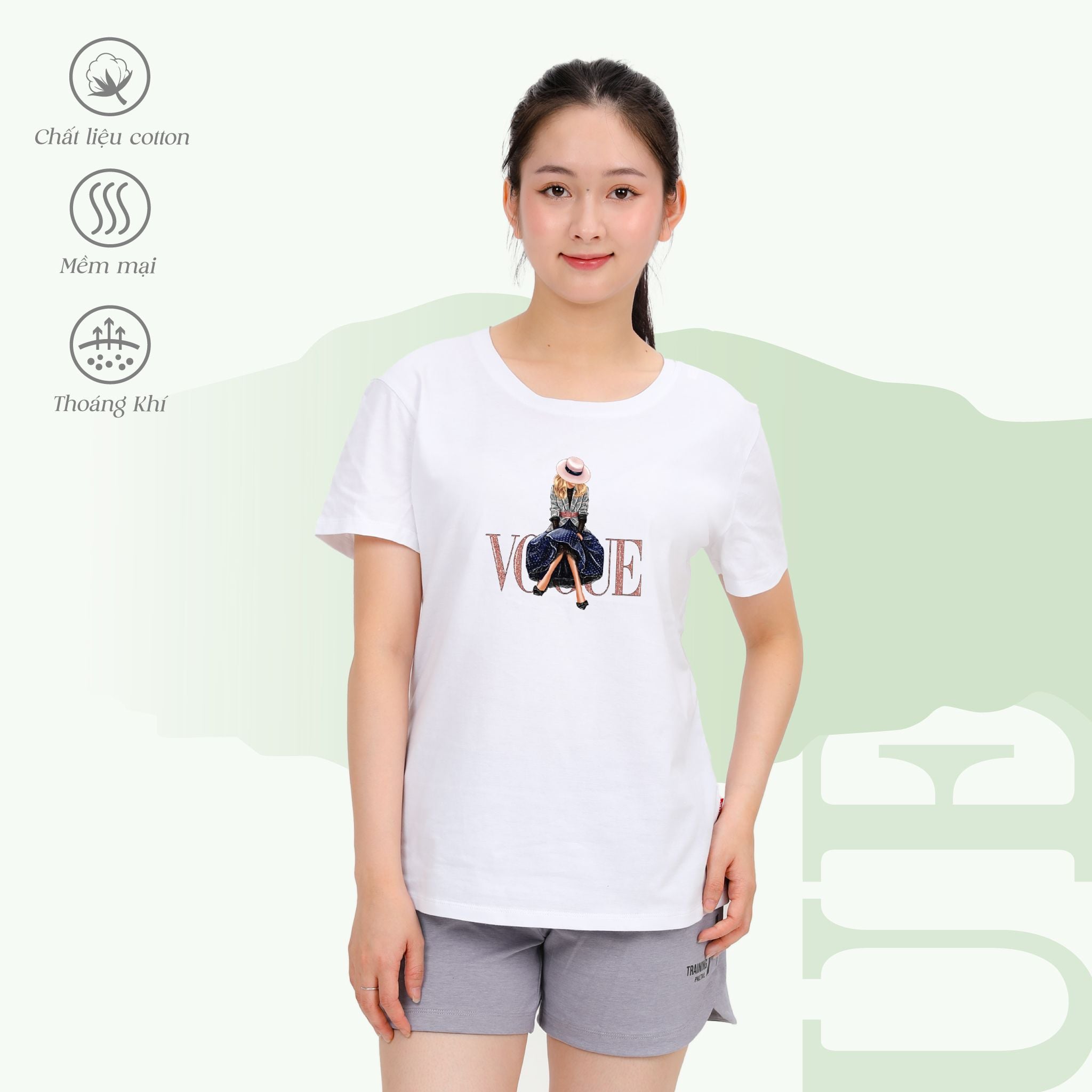 Áo thun nữ form suông chất cotton siêu mát 020p 0942