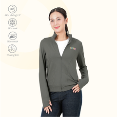 Áo khoác không nón nữ chống nắng, chống UV chất kim cương 611p 1352