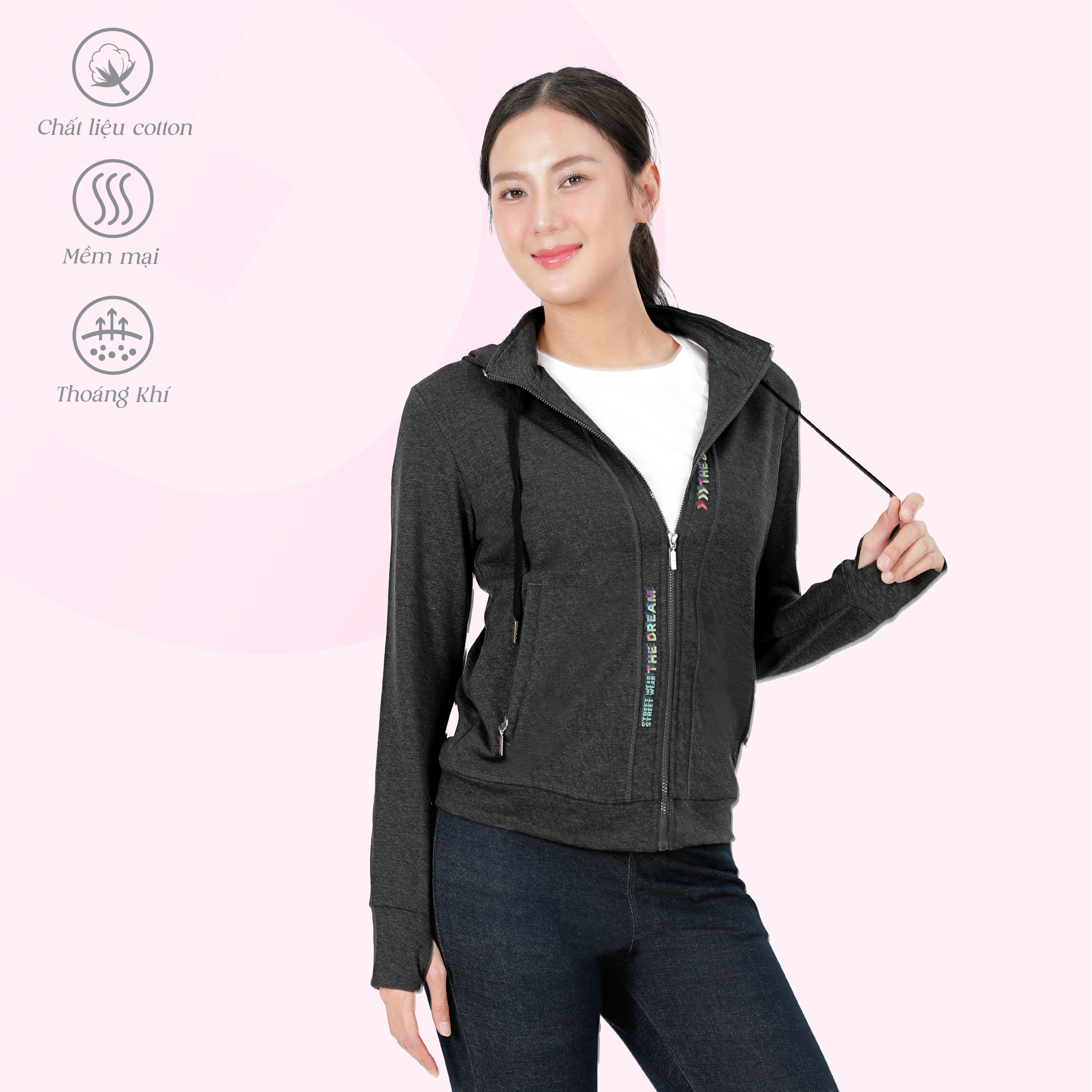 Áo khoác chống nắng, chống UV có nón chất liệu Vảy cá cao cấp 431p 1331