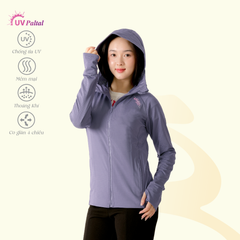 Áo khoác nữ chống nắng, chống UV có nón chất poly thái 311p 1132