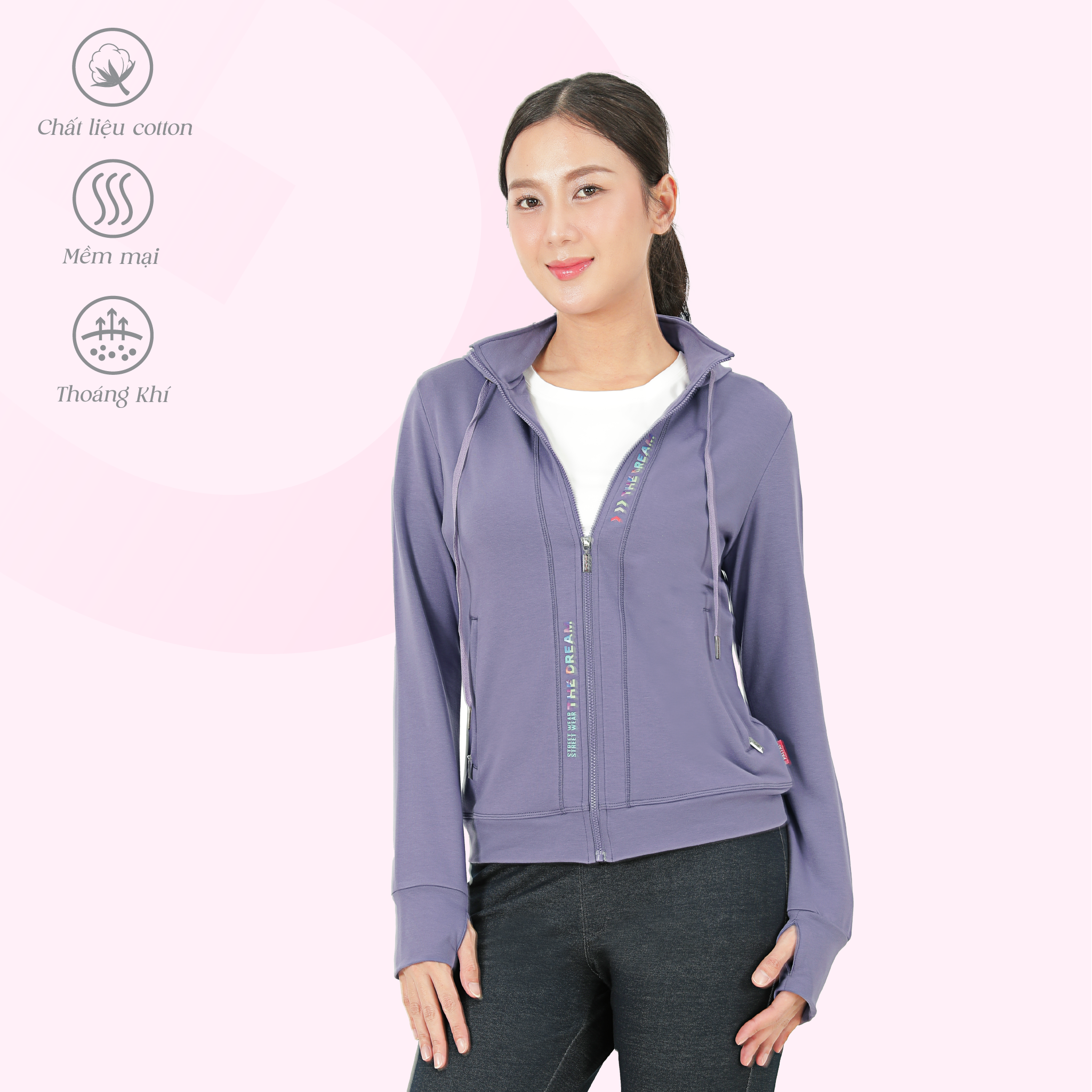 Áo khoác chống nắng, chống UV có nón chất liệu Vảy cá cao cấp 431p 1331