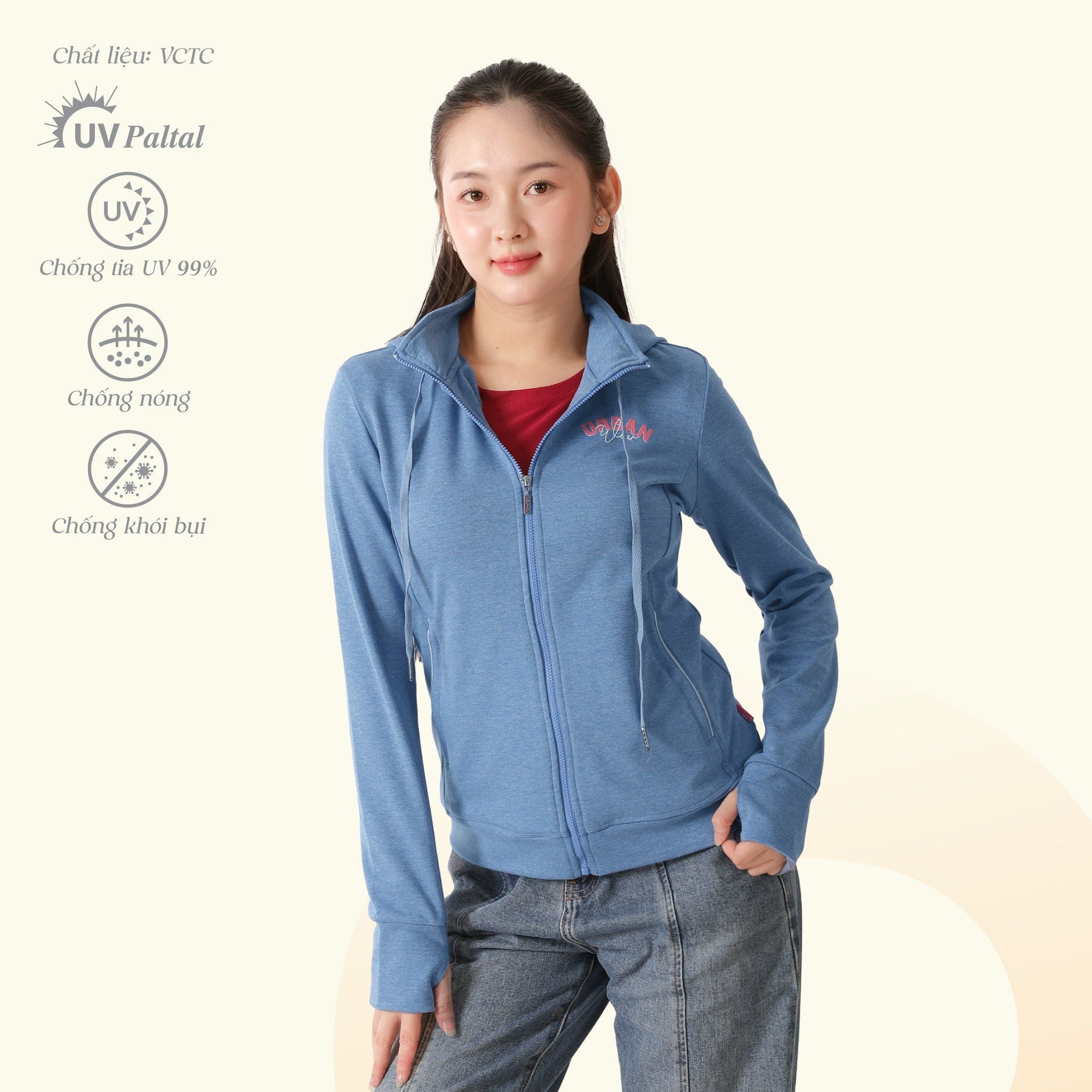 Áo khoác nữ chống nắng, chống UV chất vảy cá cotton siêu mát 431p 1327