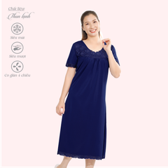 Áo ngủ, Váy ngủ tay ngắn chất thun lạnh siêu bền 012p 8034