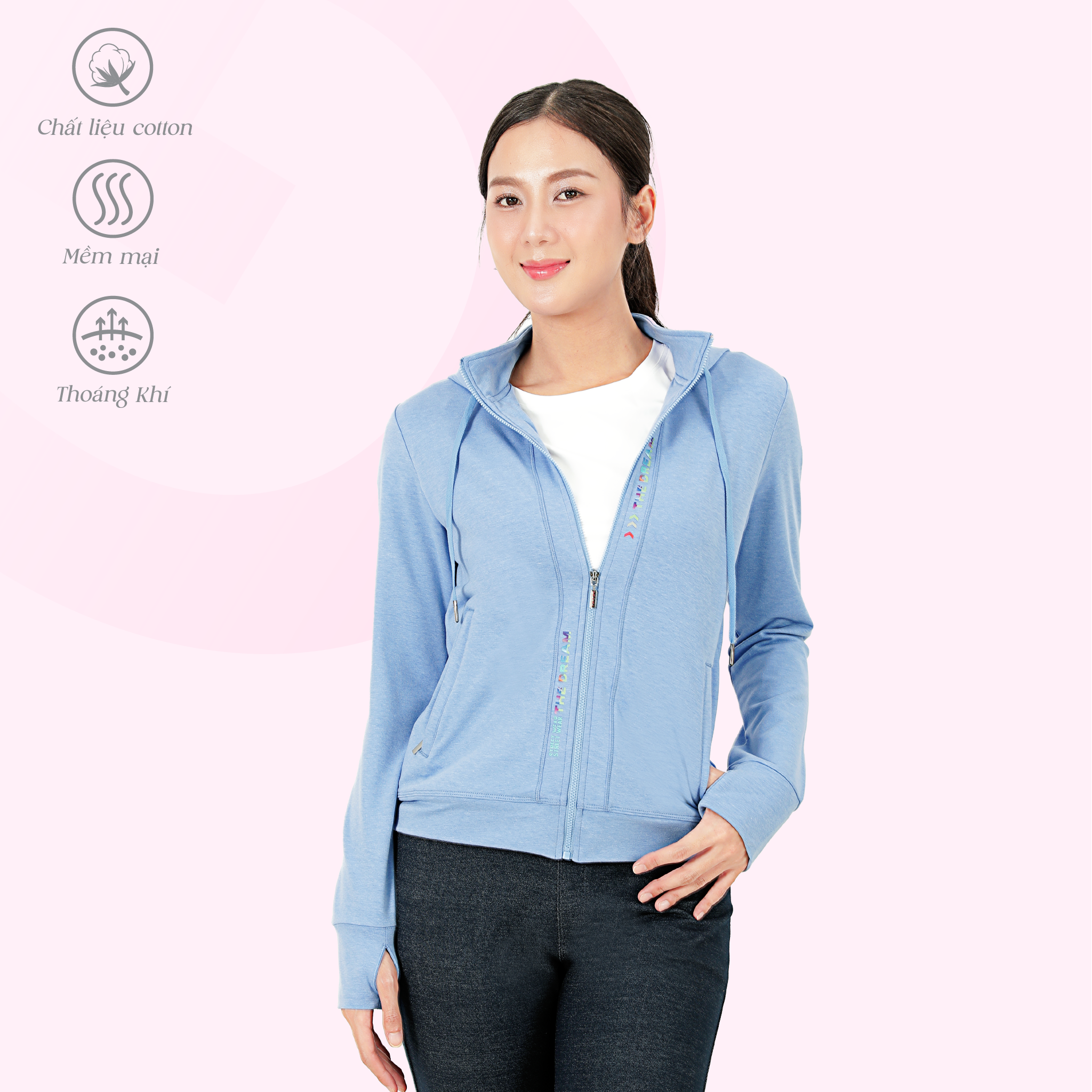 Áo khoác chống nắng, chống UV có nón chất liệu Vảy cá cao cấp 431p 1331