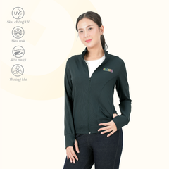 Áo khoác không nón nữ chống nắng, chống UV chất kim cương 611p 1352