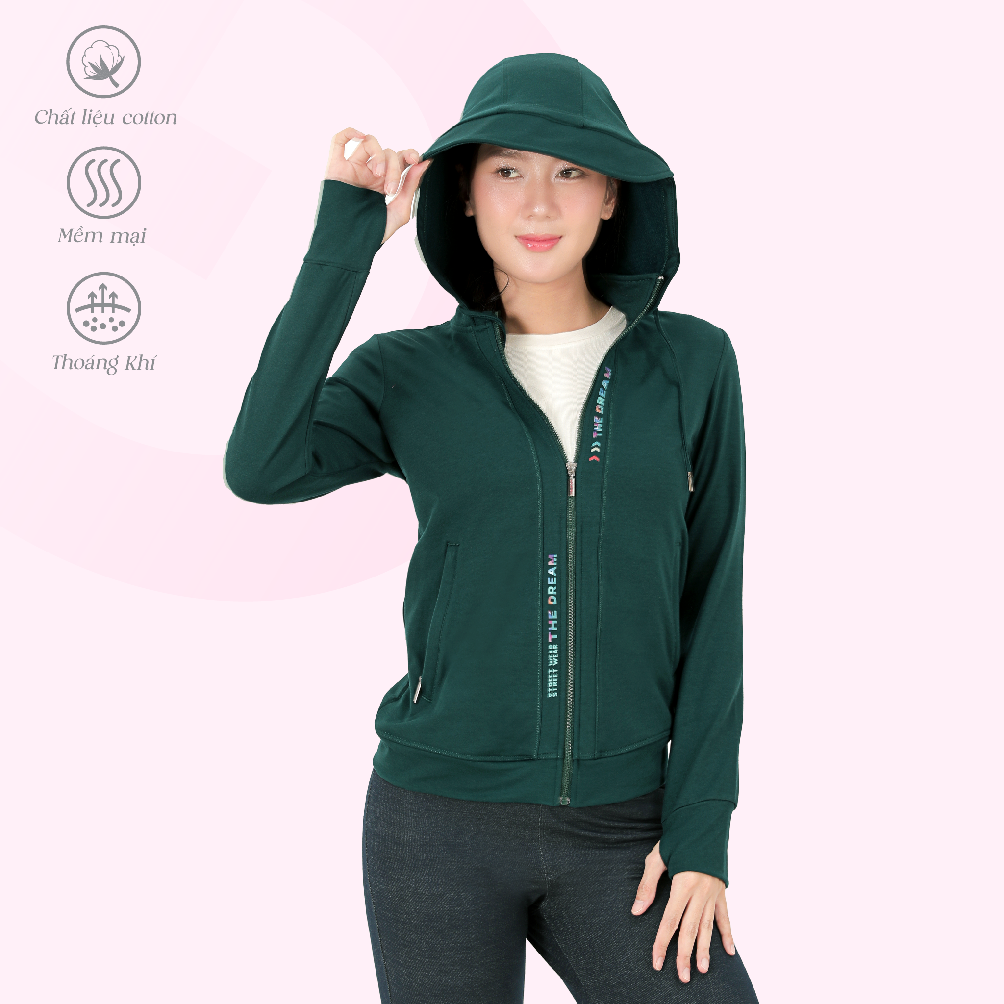 Áo khoác chống nắng, chống UV có nón chất liệu Vảy cá cao cấp 431p 1331