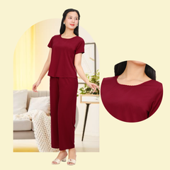 Set đồ bộ nữ kiểu quần dài tay ngắn chất thun lạnh siêu bền 013p 6101