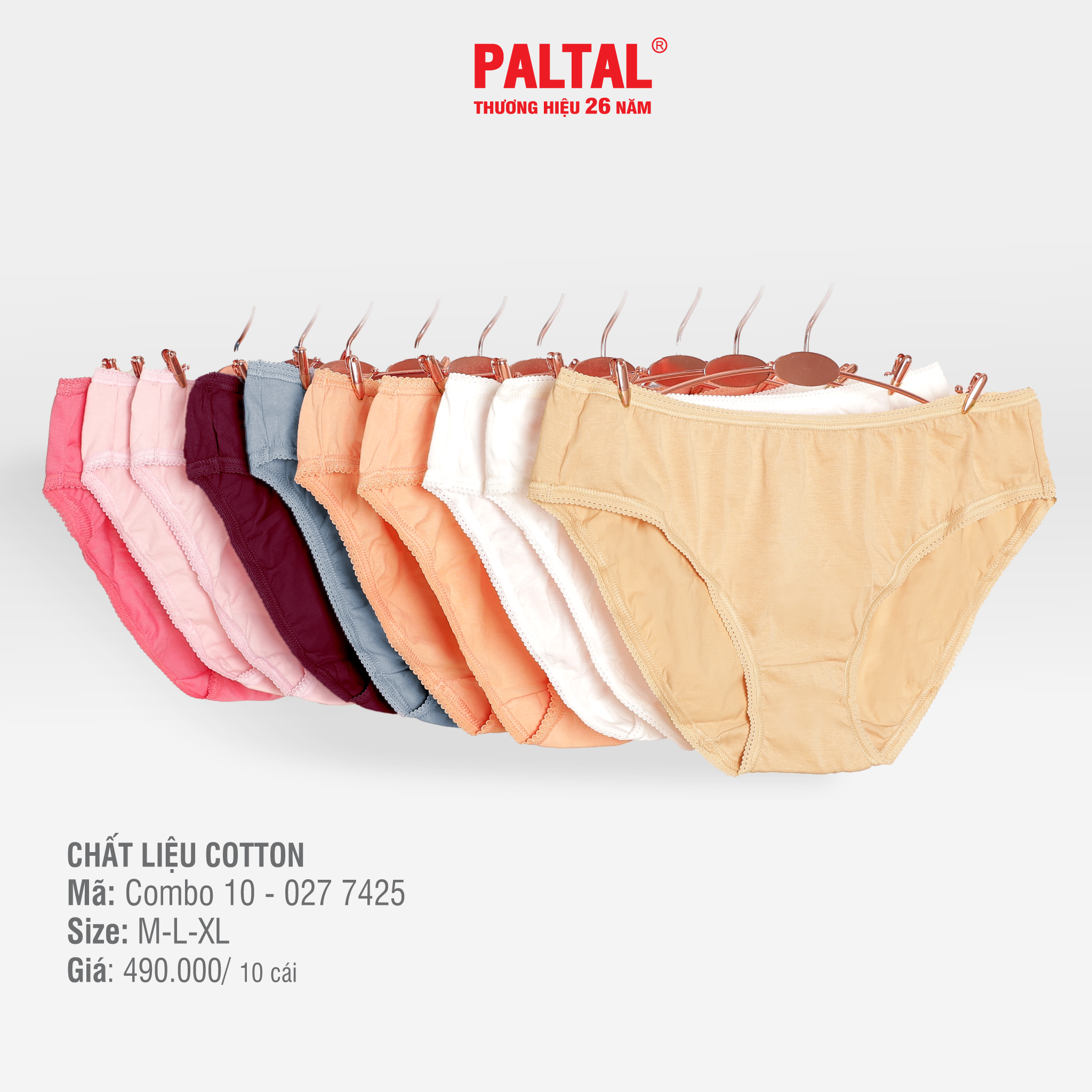 Combo 02-06-10 quần lót nữ chất cotton siêu mát 027p 7425