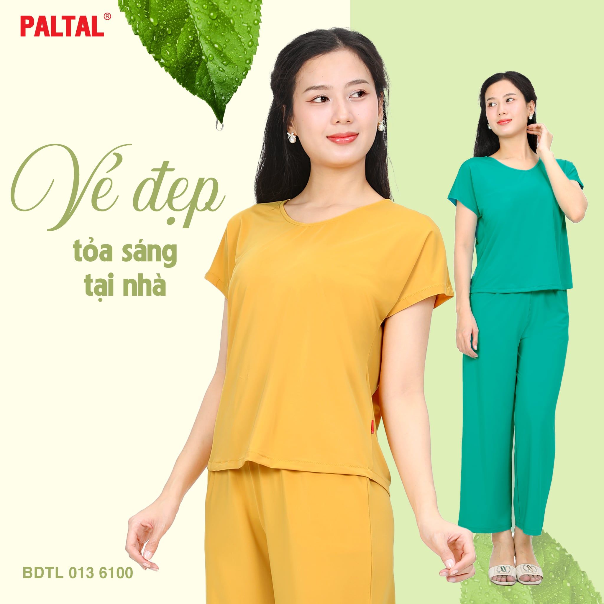 Set đồ bộ nữ kiểu quần dài tay ngắn chất thun lạnh siêu bền 013p 6100