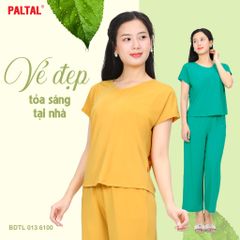 Set đồ bộ nữ kiểu quần dài tay ngắn chất thun lạnh siêu bền 013p 6100