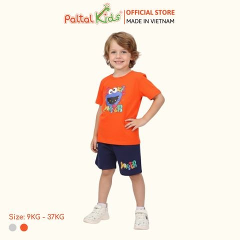 Đồ Bộ Đùi Cotton Mỹ Hình In Quái Vật Bé Trai Cao Cấp - 025 2113