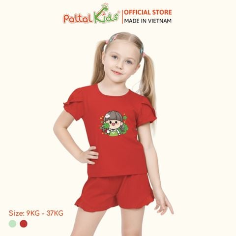 BST Mùa Xuân - Bộ Đùi Tay Ngắn Cotton Mỹ Bé Gái Cao Cấp - 025 2027