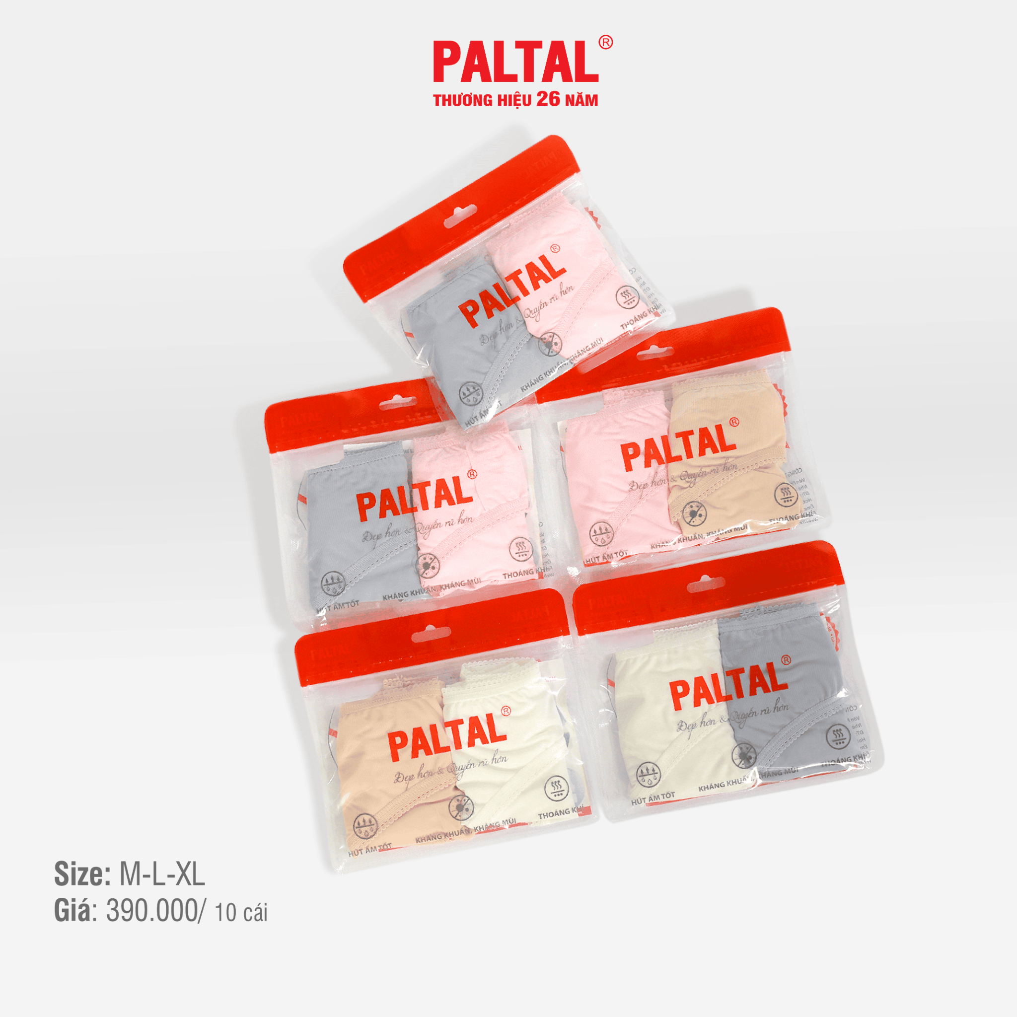Combo 02-06-10 quần lót nữ chất cotton siêu mát 027p 7245