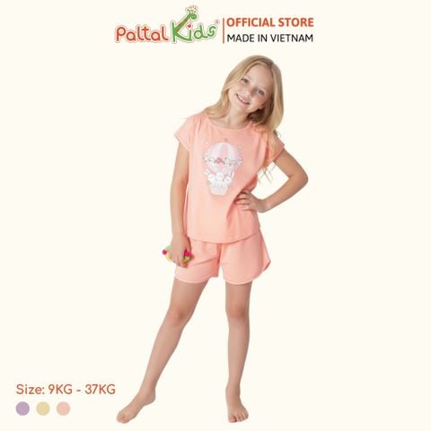 BST Mùa Hạ - Bộ Đùi Tay Ngắn Cotton Mỹ Bé Gái Cao Cấp - 025 2155