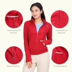 Áo khoác nữ chống nắng, chống UV chất vảy cá cotton cvc mát 401p 1114
