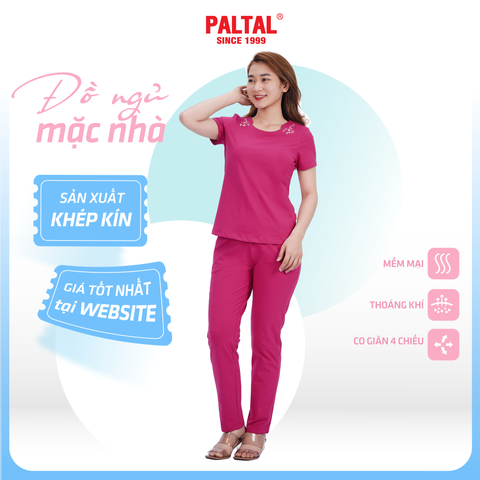 Set đồ bộ nữ kiểu quần dài tay ngắn chất cotton siêu mát 023p 3321